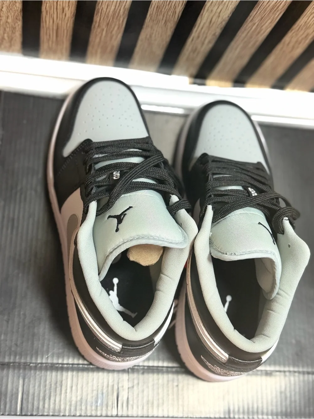 Jordan Men’s Low Top Sneakers - Black & Light Gray